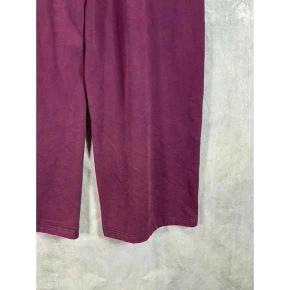 And Now This Women's Deep Eggplant Wash Wide-Leg Pull-On Pants SZ 2XL - Picture 6 of 9